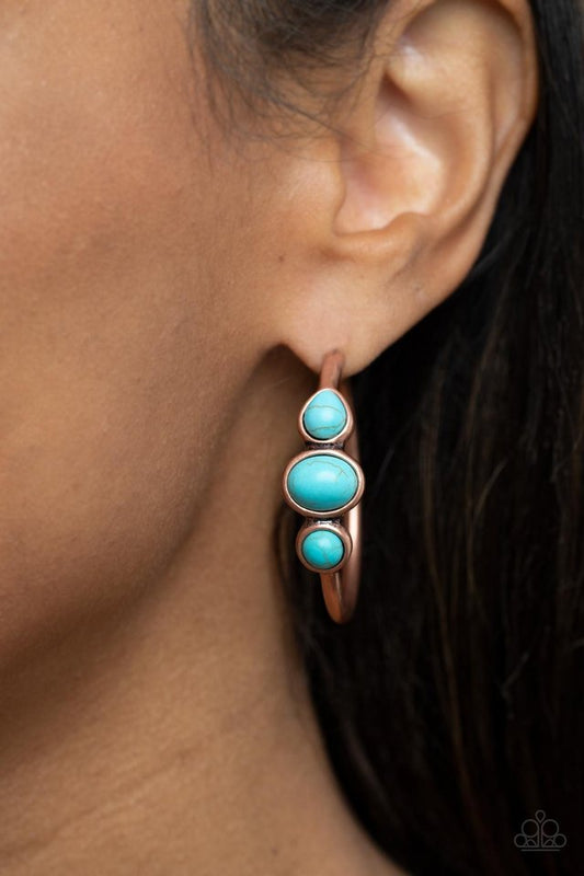 ​Dusky Charmer - Copper - Paparazzi Earring Image