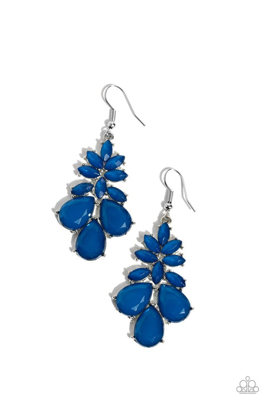 Fashionista Fiesta - Blue - Paparazzi Earring Image