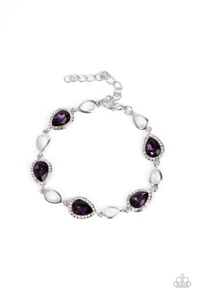 Timelessly Teary - Purple - Paparazzi Bracelet Image