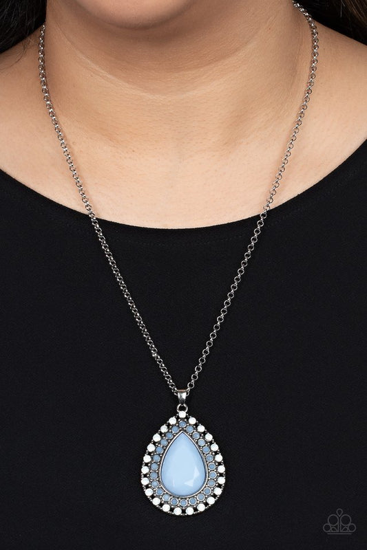 ​DROPLET Like Its Hot - Blue - Paparazzi Necklace Image