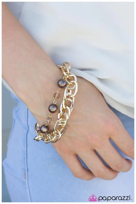 Paparazzi Bracelet ~ Stroke of Luck - Brown