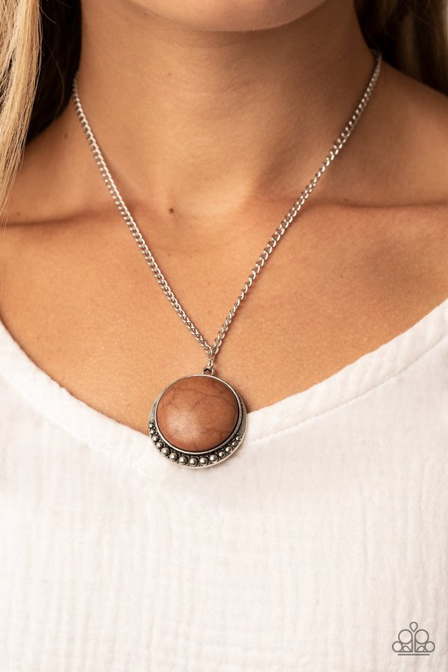 Mojave Moon - Brown - Paparazzi Necklace Image