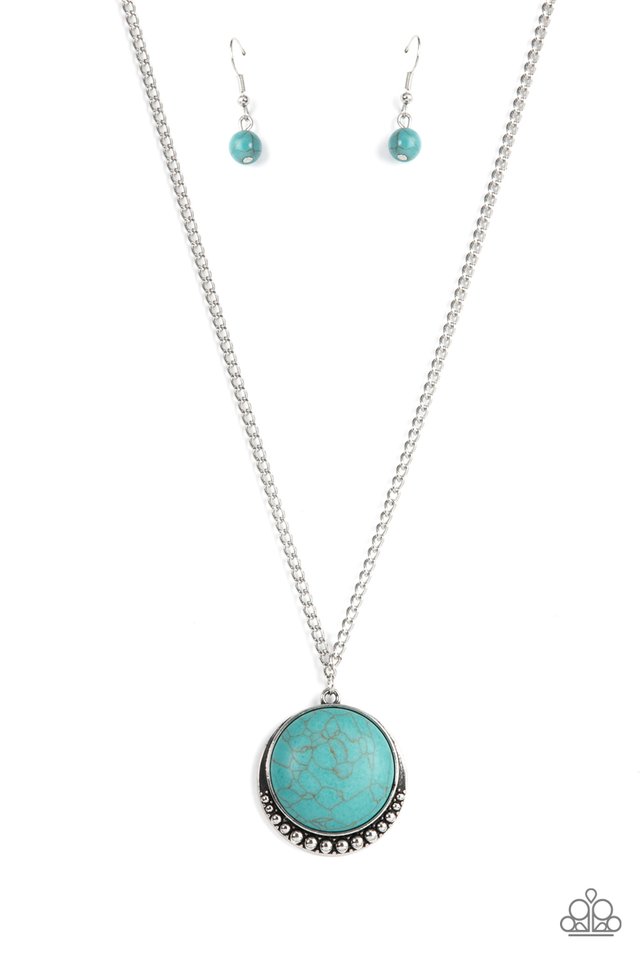 Mojave Moon - Blue - Paparazzi Necklace Image