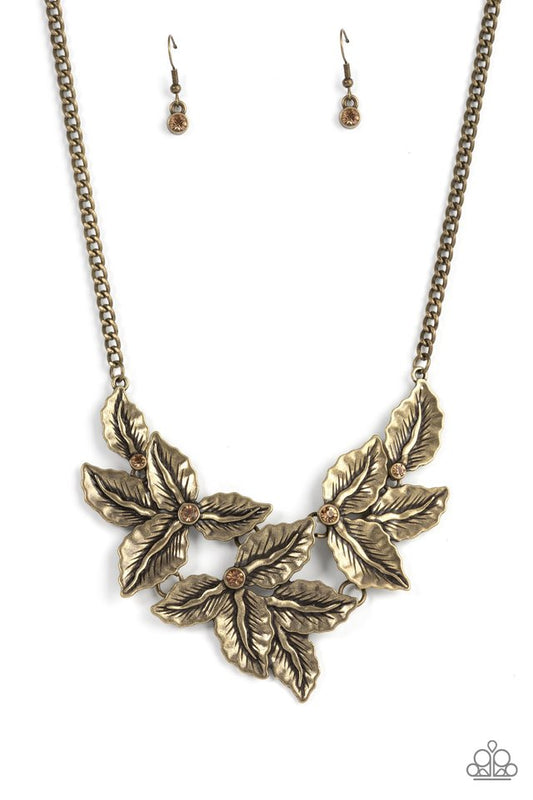 ​Holly Heiress - Brass - Paparazzi Necklace Image