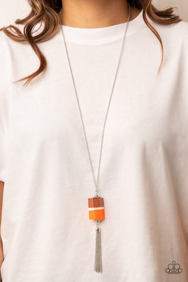 ​Reel It In - Orange - Paparazzi Necklace Image