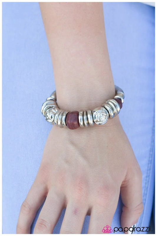 Paparazzi Bracelet ~ At The Right Time, In The Right Place - Brown