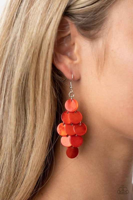 ​Tropical Tryst - Orange - Paparazzi Earring Image