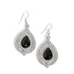 Lets GLOW, Girls! - Black - Paparazzi Earring Image