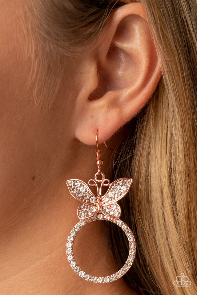 Paradise Found - Copper - Paparazzi Earring Image