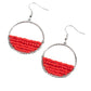 Head-Over-Horizons - Red - Paparazzi Earring Image