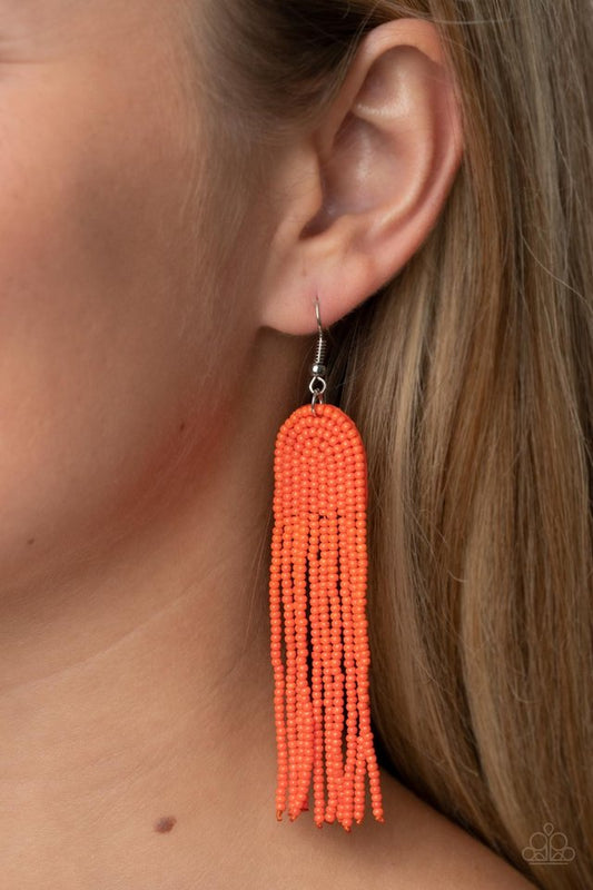 Right as RAINBOW - Orange - Paparazzi Earring Image