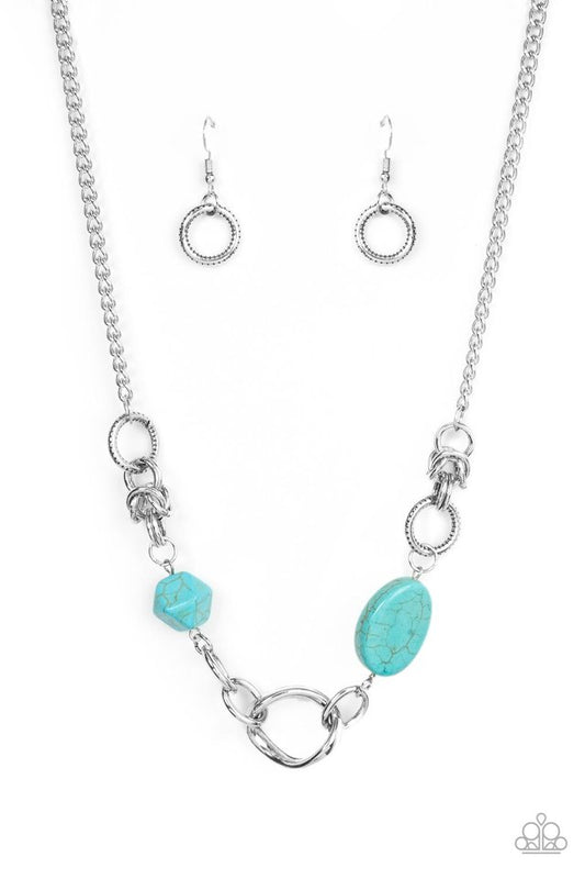 Sonoran Solo - Blue - Paparazzi Necklace Image