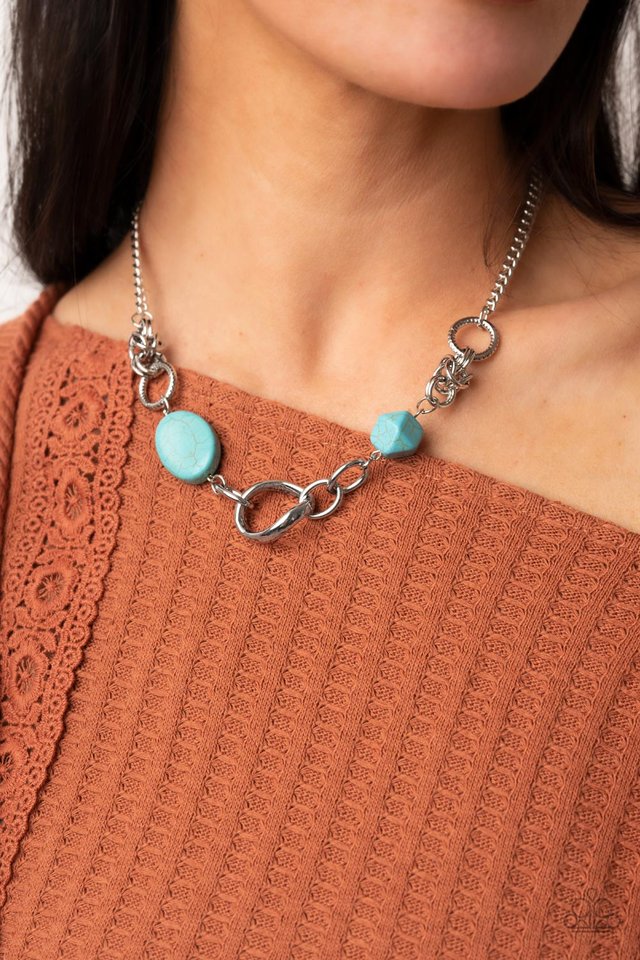 Sonoran Solo - Blue - Paparazzi Necklace Image