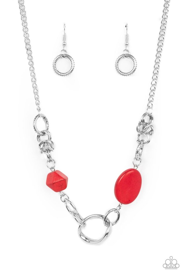 Sonoran Solo - Red - Paparazzi Necklace Image