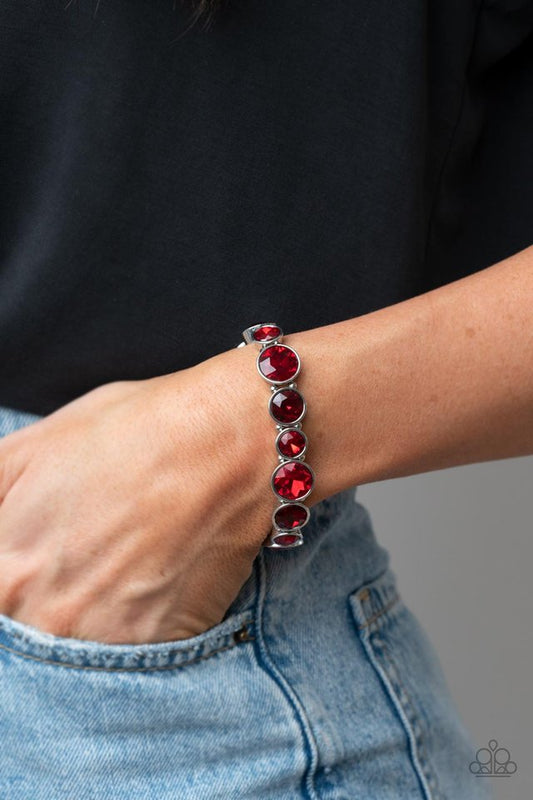 Twinkling Tease - Red - Paparazzi Bracelet Image