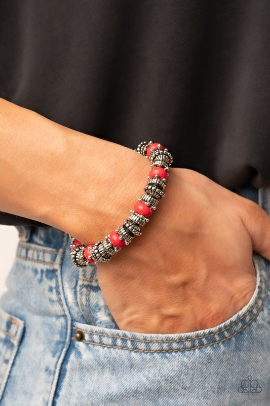 Canyon Crusher - Red - Paparazzi Bracelet Image