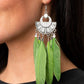 Plume Paradise - Green - Paparazzi Earring Image