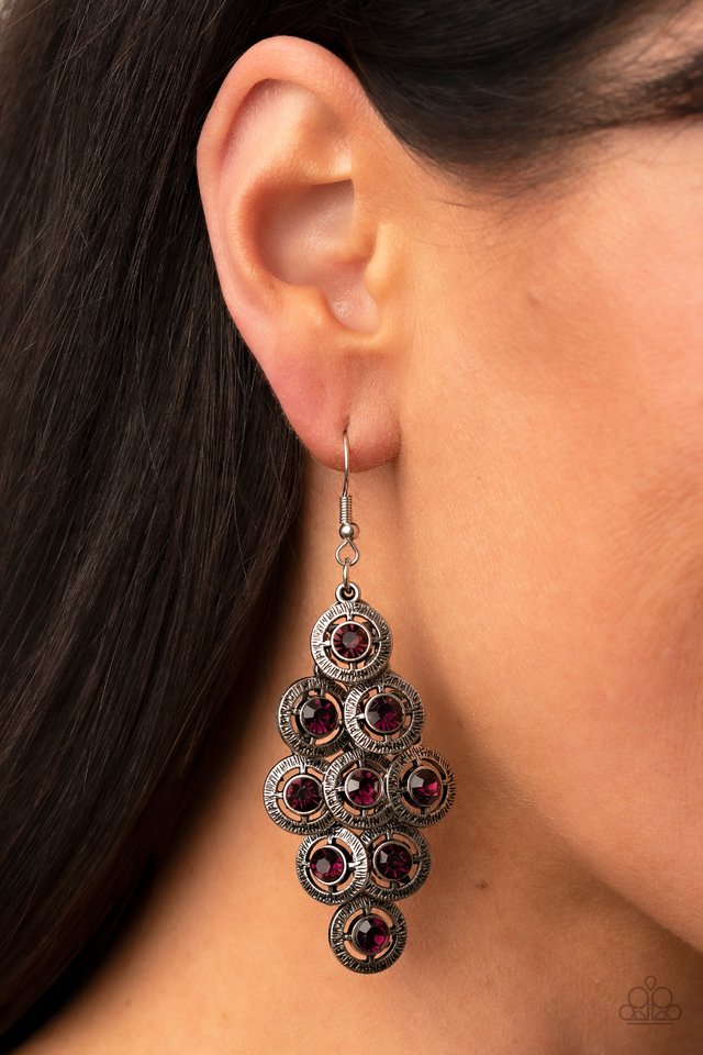 Constellation Cruise - Purple - Paparazzi Earring Image