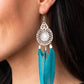 Pretty in PLUMES - Blue - Paparazzi Earring Image