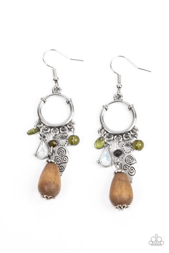 Bountiful Blessings - Green - Paparazzi Earring Image