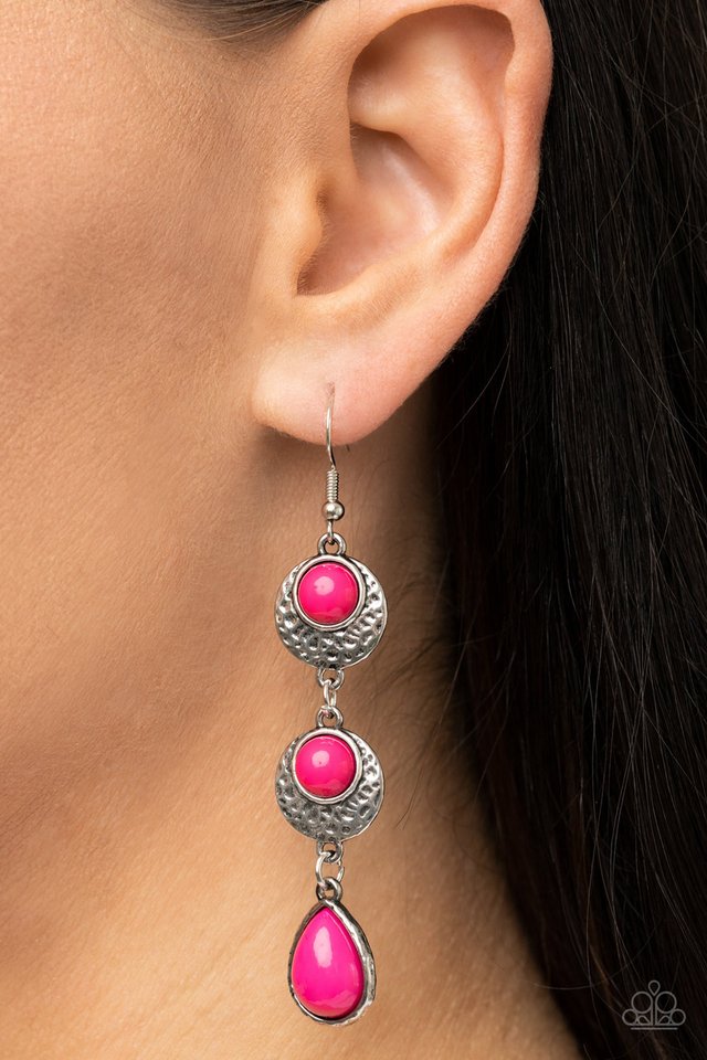 Tahoe Trailblazer - Pink - Paparazzi Earring Image