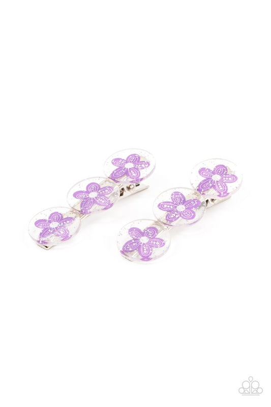 ​Pamper Me in Posies - Purple - Paparazzi Hair Accessories Image