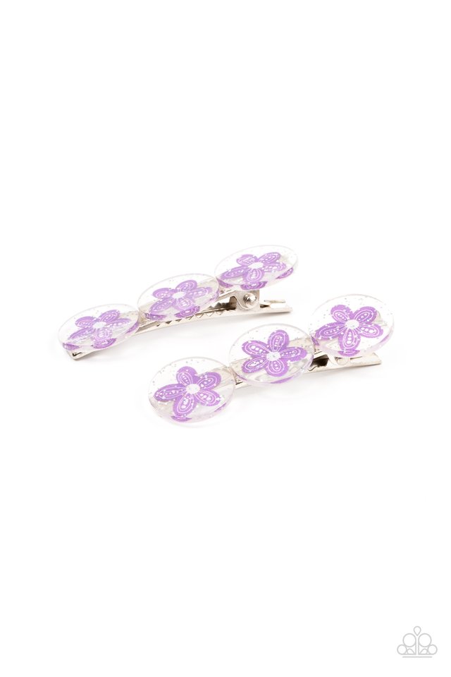 ​Pamper Me in Posies - Purple - Paparazzi Hair Accessories Image