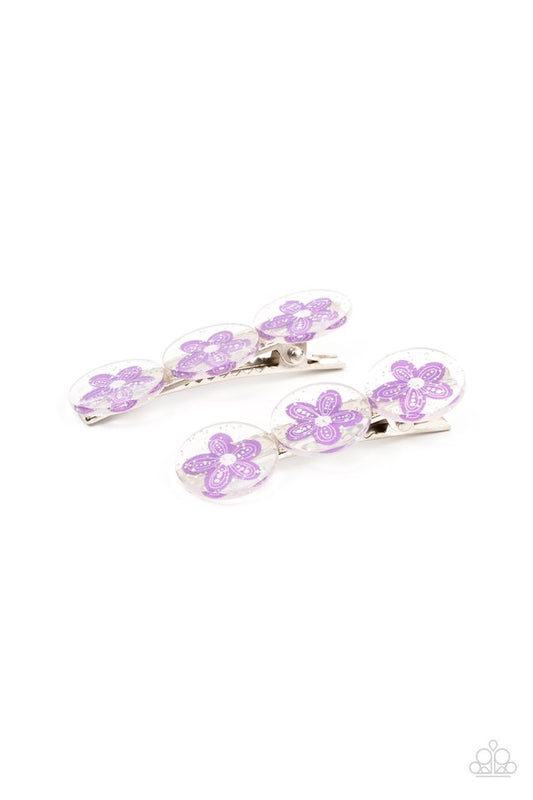 ​Pamper Me in Posies - Purple - Paparazzi Hair Accessories Image