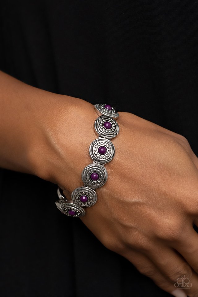 Welcome to the Color Wheel - Purple - Paparazzi Bracelet Image