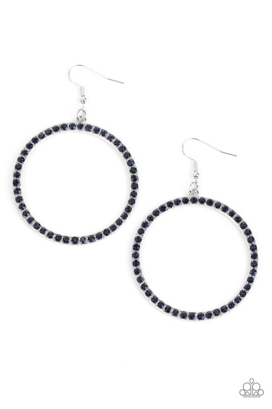 Head-Turning Halo - Blue - Paparazzi Earring Image