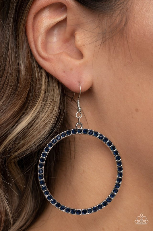 Head-Turning Halo - Blue - Paparazzi Earring Image