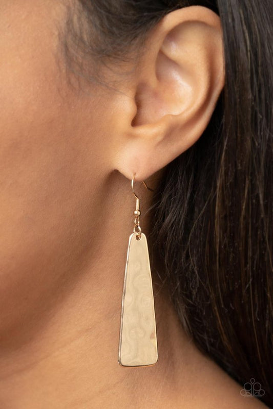 Detailed Definition - Gold - Paparazzi Earring Image
