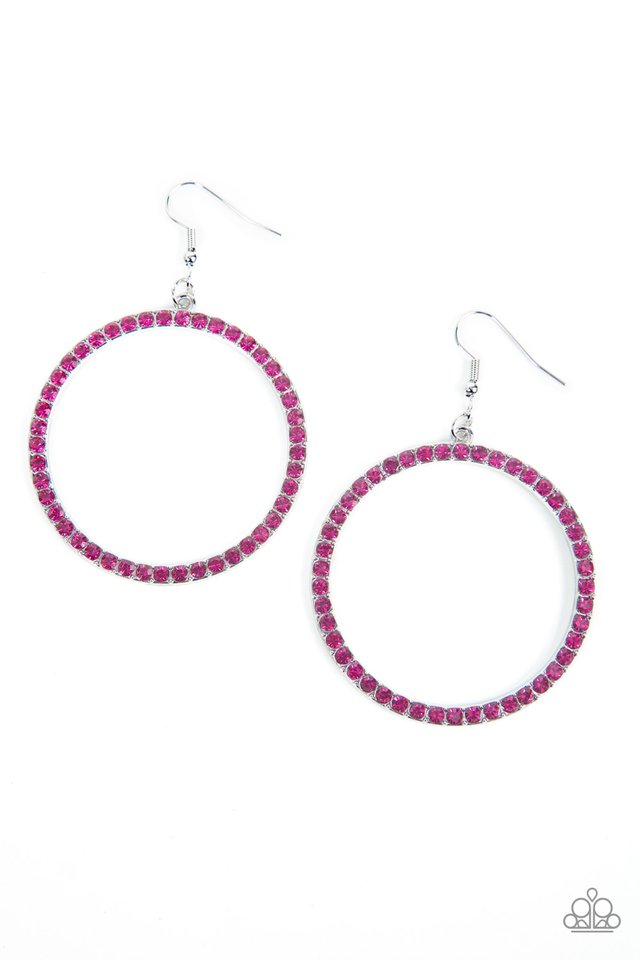 Head-Turning Halo - Pink - Paparazzi Earring Image