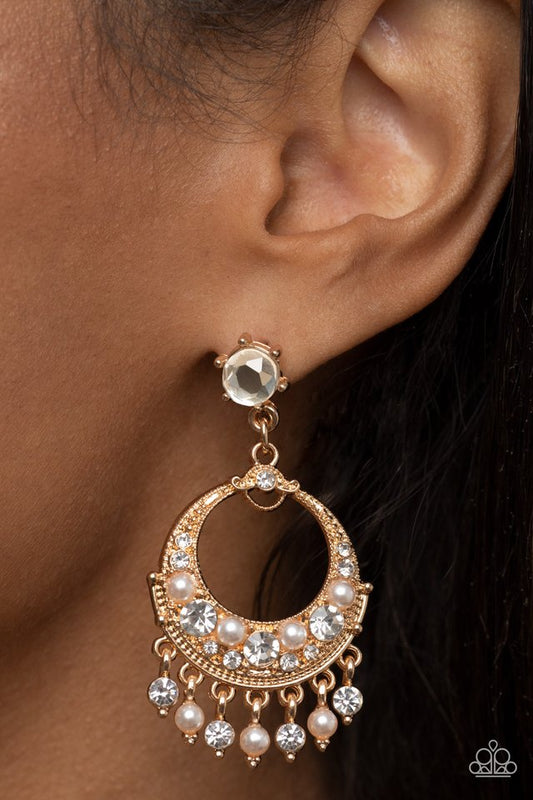 Marrakesh Request - Gold - Paparazzi Earring Image