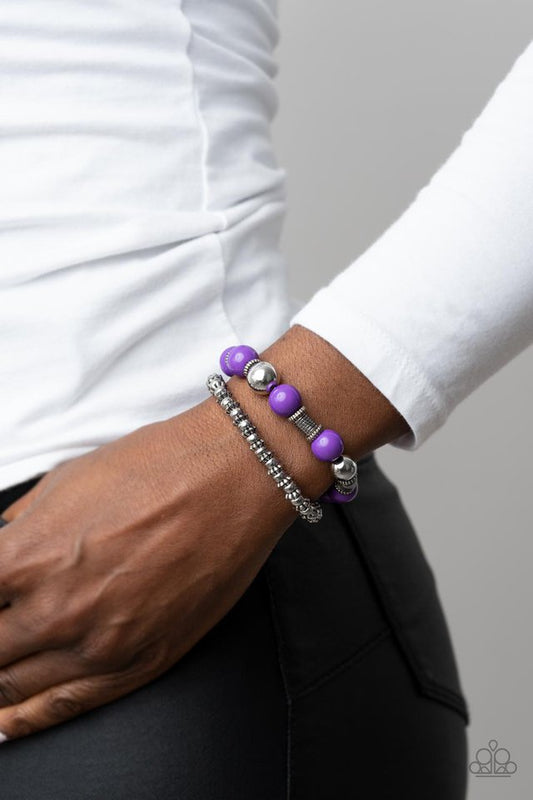 Walk This SWAY - Purple - Paparazzi Bracelet Image