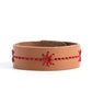 Cross-Stitched Gardens - Red - Paparazzi Bracelet Image