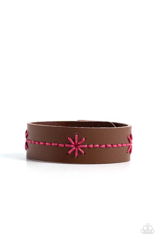 Cross-Stitched Gardens - Pink - Paparazzi Bracelet Image