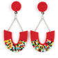 Make it RAINBOW - Red - Paparazzi Earring Image