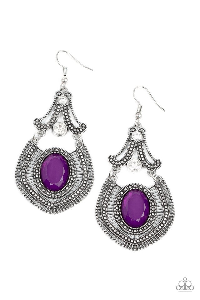 Panama Palace - Purple - Paparazzi Earring Image