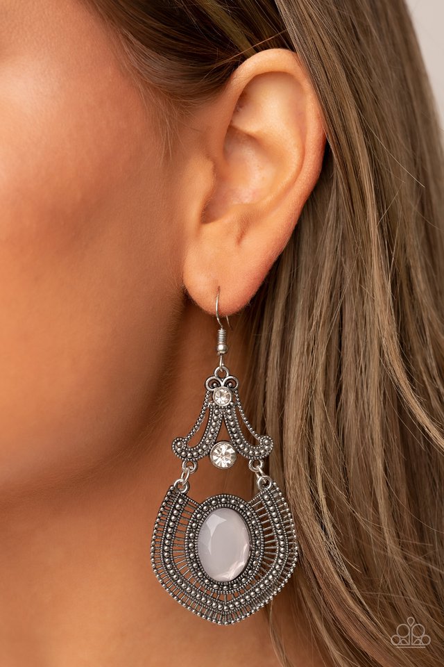 Panama Palace - Silver - Paparazzi Earring Image