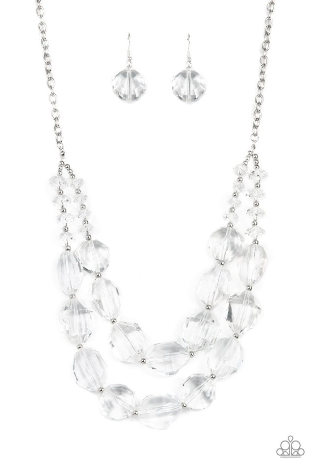 Icy Illumination - White - Paparazzi Necklace Image