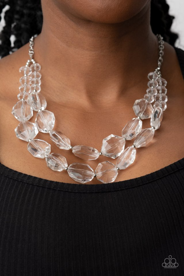 Icy Illumination - White - Paparazzi Necklace Image