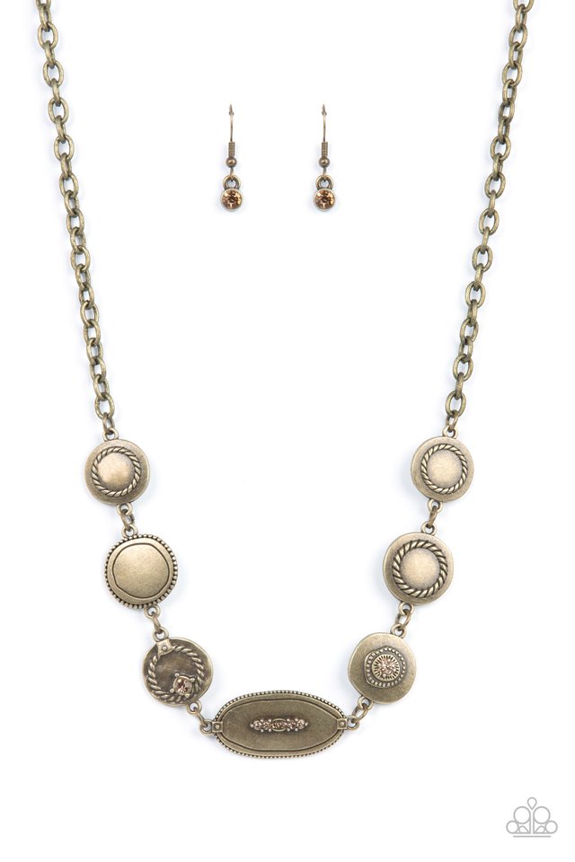 Paparazzi Accessories - Flashy Fashion #N336 Box 4 - Brass Necklace