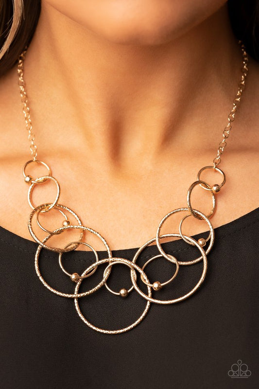 ​Encircled in Elegance - Gold - Paparazzi Necklace Image