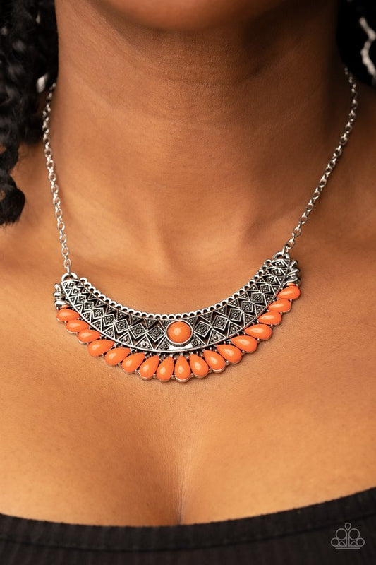 ​Abundantly Aztec - Orange - Paparazzi Necklace Image