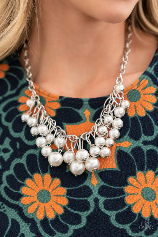 Paparazzi Necklace ~ Powerhouse Pose - White