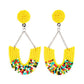 Make it RAINBOW - Yellow - Paparazzi Earring Image