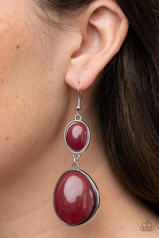 Soulful Samba - Red - Paparazzi Earring Image