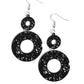 Cabo Courtyard - Black - Paparazzi Earring Image