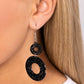 Cabo Courtyard - Black - Paparazzi Earring Image